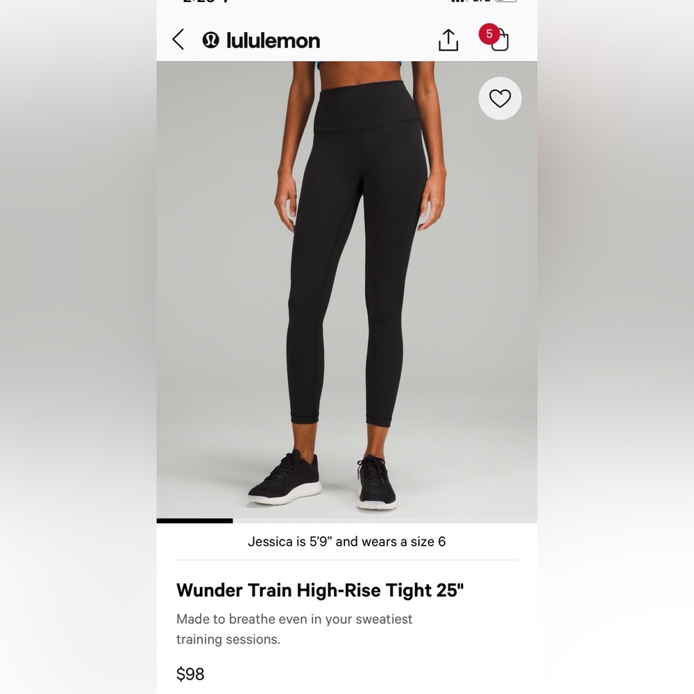 Lululemon WunderTrain Leggings